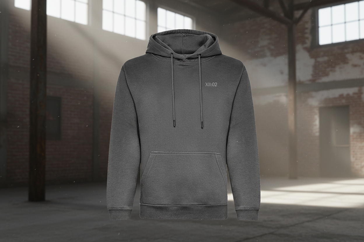 Organic Hoodie XII:02 Charcoal