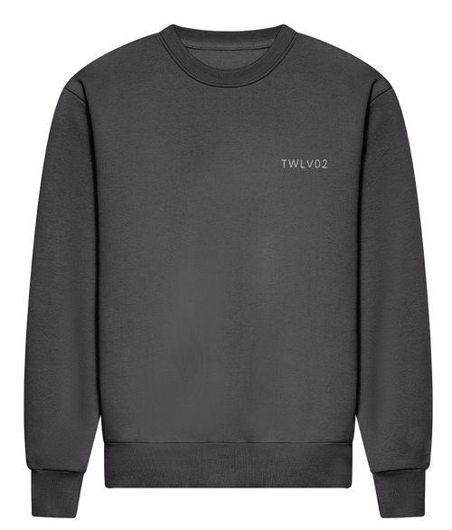 TWLV02 heavyweight black sweatshirt oversized fit