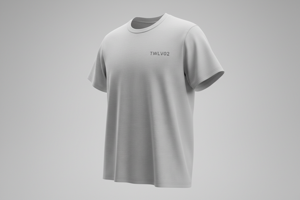 TWLV02 Organic T-Shirt – Cool Heather Grey